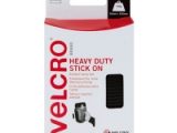 VELCRO Brand Heavy Duty Stick On Strips 50mm x 100mm – Black