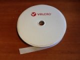 Velcro, Loop, Self Adhesive, White, 25mm x 25m, PS14