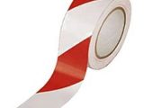 DANGER Tape, Red/White, Non adhesive Plastic, 75mm x 500m